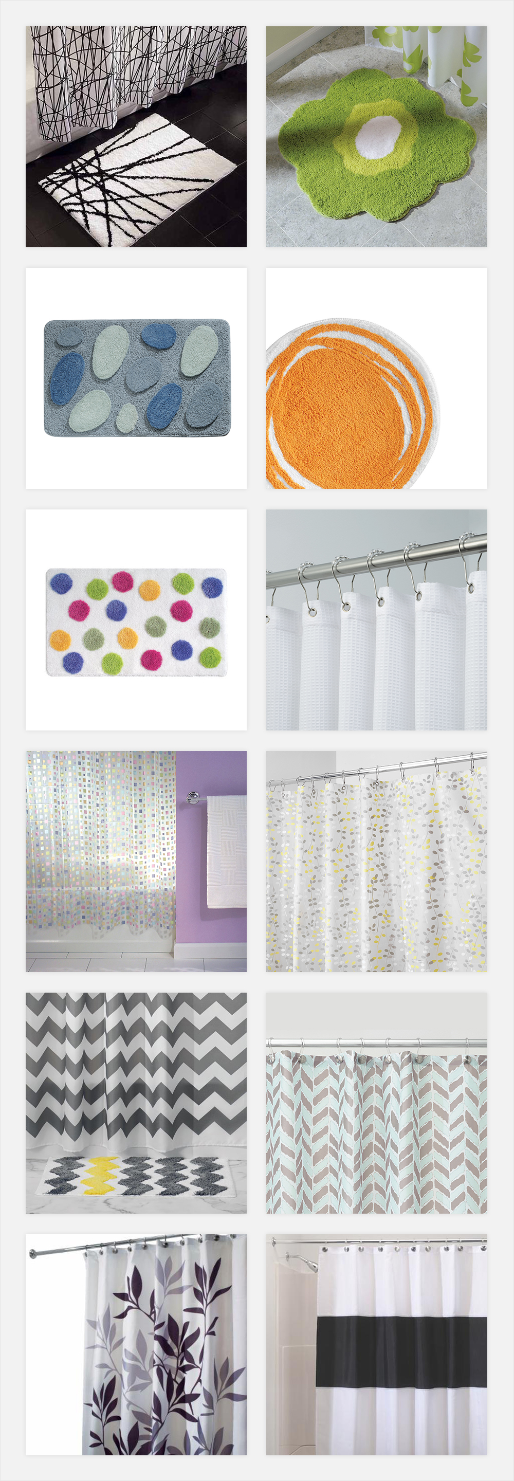 shower curtain & rugs